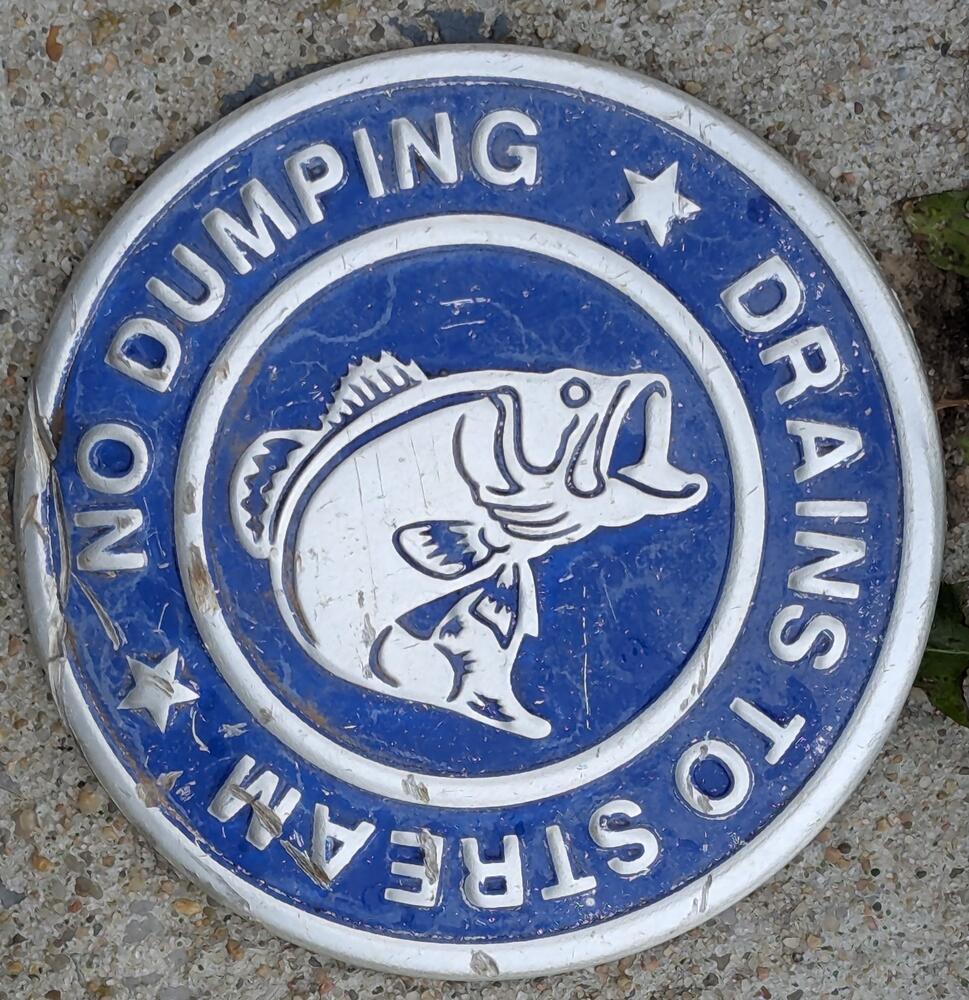Protecting our streams — no dumping drains to stream